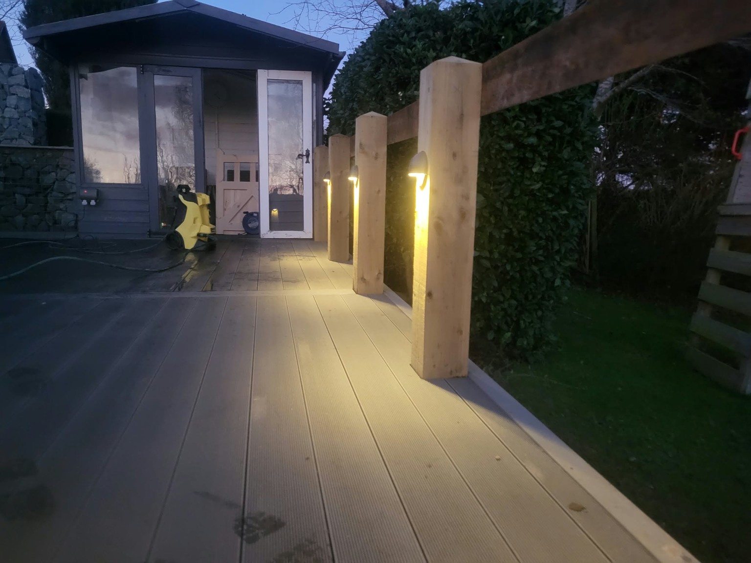 Garden lighting and patio
